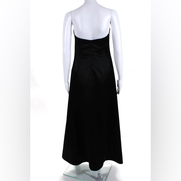 ABS Evening by Allen Schwartz Womens Strapless Full Length Gown Black Size 6 - Picture 2 of 3